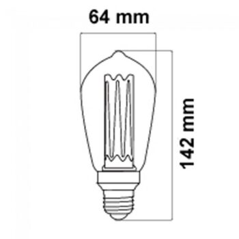 Ampolleta Vintage LED ST64 6W