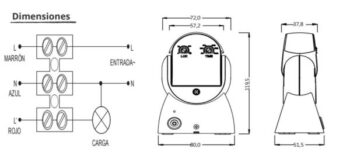 Sensor de Movimiento Muro 180° IP65