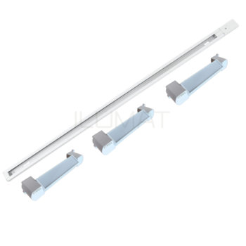 Lámpara Riel 1MT con 3 Focos Riel Lineal 10W 3000K 60°