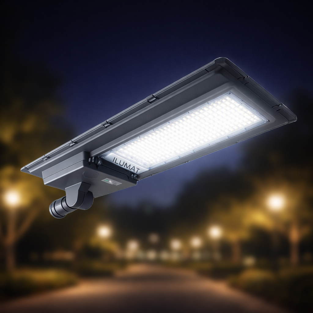 Luminaria Pública Solar All In One con panel monocristalino